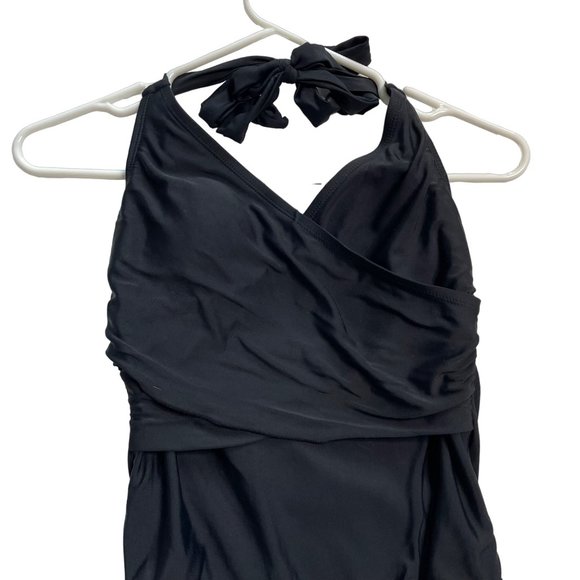 Time Tru Black One Piece Swimsuit Swim Wear Padded Size 4 to 6 Black u - Picture 4 of 7